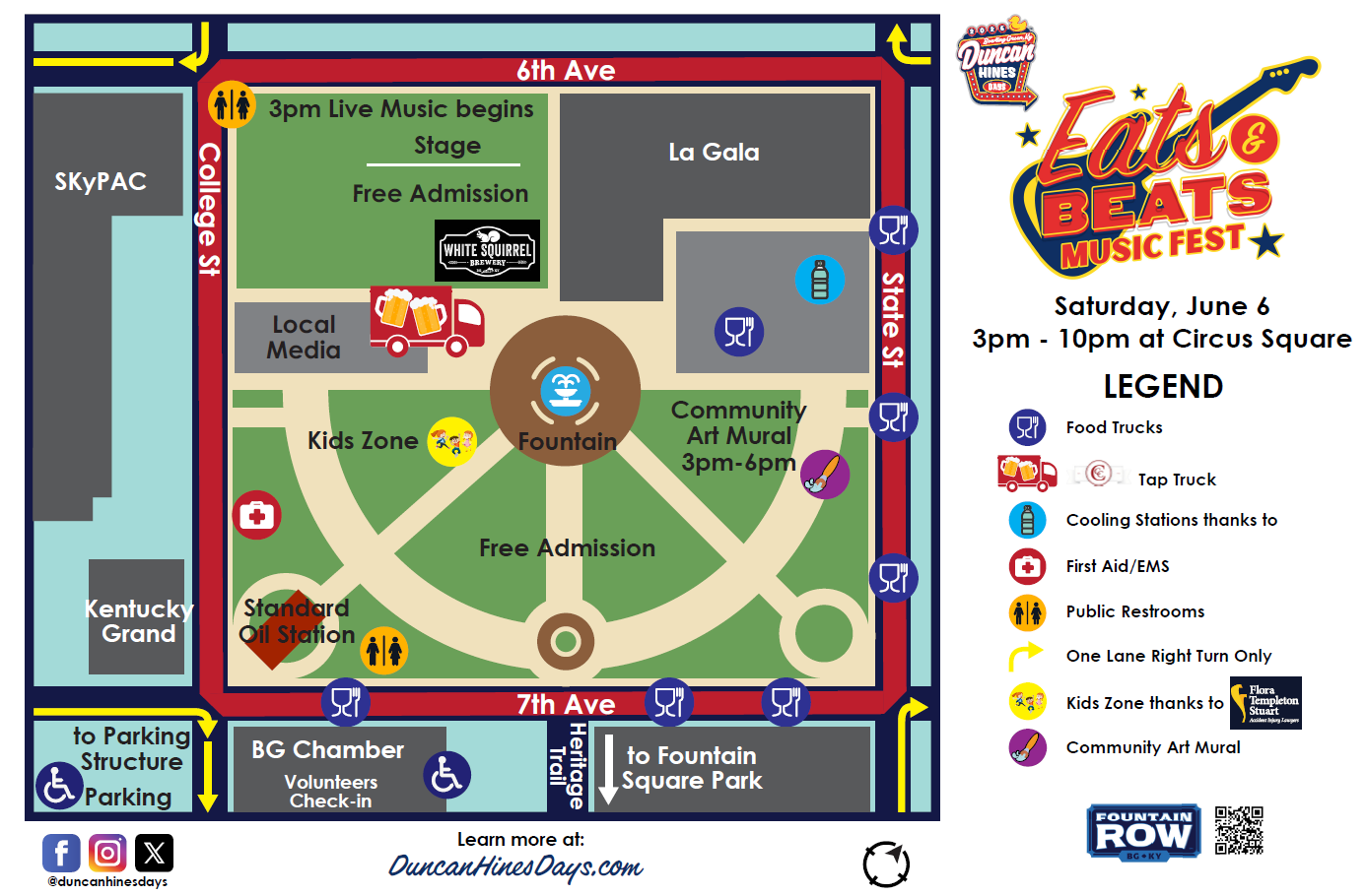 Eats & Beats 2026 map