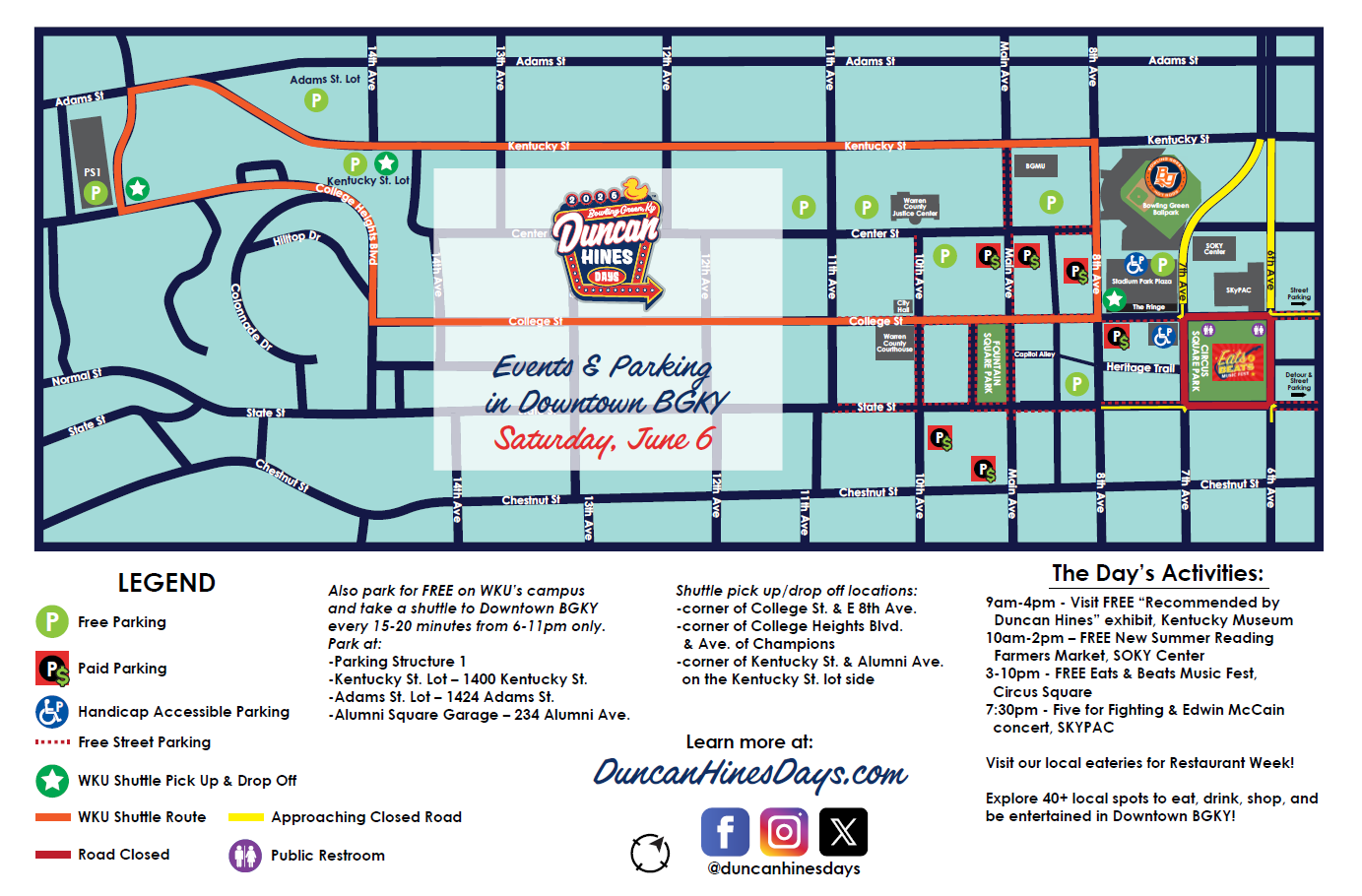 Events & Parking June 6 2026